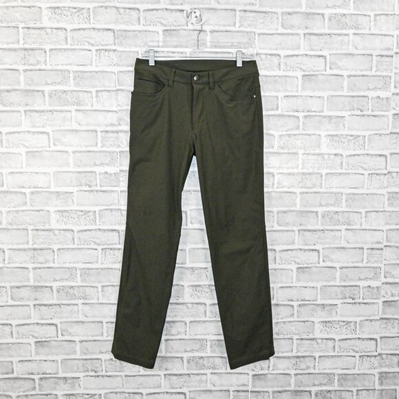 Lululemon Men's ABC 5 Pocket Chino Pants in olive Green size 28 - Picture 1 of 6